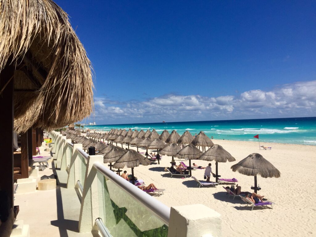beach in hotel zone