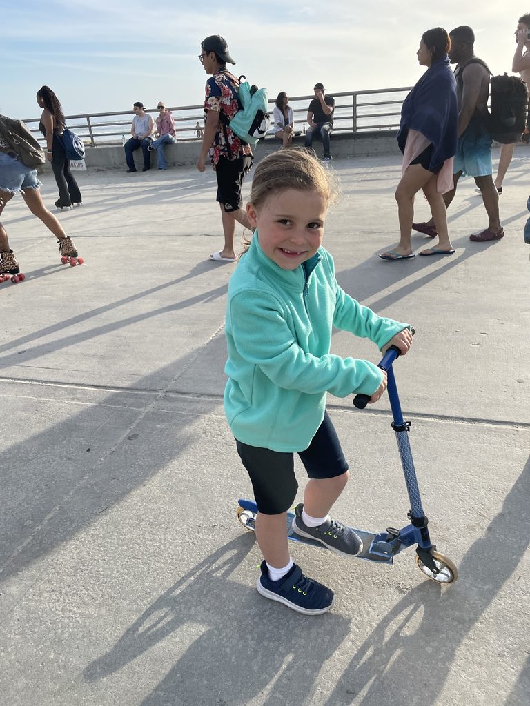 scooter along the beach