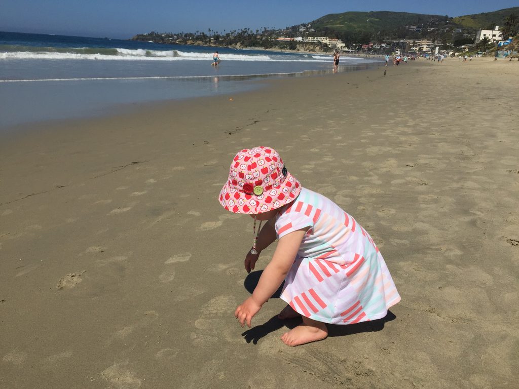 Playing on the beach